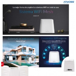 Repetidor Wi-Fi mesh 1 master 2 extension AC1200 ATMOSS ACLED199