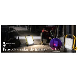 Proyector solar amarillo p/trabajo IP65 30W 6000K ATMOSS PRY143